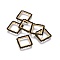 MIYUKI & TOHO Handmade Japanese Seed Beads, with 304 Stainless Steel Link Rings, Loom Pattern, Square, Golden, Black, 15x15x1.8~2mm
