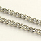 Tarnish Resistant 304 Stainless Steel Curb Chains, with Spool, Unwelded Twisted Chains, Stainless Steel Color, 6x4.5x1.2mm, about 82.02 Feet(25m)/roll