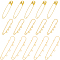 24Pcs 3 Style Iron Safety Pin Brooch Findings, Kilt Pins, Golden, 20~75x5~15x1.5~5mm, Hole: 1.5~3mm, 8Pcs/style