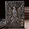 3D Embossed PU Leather Notebook, A5 Phoenix Pattern Journal, for School Office Supplies, Antique Silver, 215x145mm