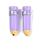Pencil Resin Cabochons, Violet, 28.5x7.5x7.5mm