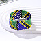 Bohemian Style Glass Seed Beaded Bracelets for Women, Triangle, Colorful, 6-3/4 inch(17cm)