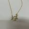 Alloy Full Crystal Rhinestone Mother and Daughter Pendant Necklaces, for Mother's Day, Golden, 18.50~19.29 inch(47~49cm)