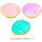 Resin Imitation Agate Color Palette & 430 Stainless Steel Double Head Spoon Palette Spatulas Stick Rod, Makeup Cosmetic Nail Art Tool, Mixed Color, Palette: 8.4x9.6x0.68cm, Rod: 11.1x0.35cm, 4pcs/box