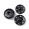 202 Stainless Steel Snap Buttons, Garment Buttons, Sewing Accessories, Electrophoresis Black, 19x6mm