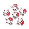 Alloy Enamel Pendants, Lead Free and Cadmium Free, Christmas Santa Claus, Platinum,  Colorful, 28x23x2mm, Hole: 3mm