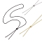 3Pcs 3 Colors Adjustable Stainless Steel Cable Chain Slider Necklace Making, Mixed Color, 23.46 inch(59.6cm), 1pc/color