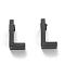 304 Stainless Steel Charms, Alphabet, Electrophoresis Black, Letter.L, 8x4.5x3mm, Hole: 1.8mm