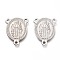 Tarnish Resistant 201 Stainless Steel Chandelier Component Links, Oval, Stainless Steel Color, 22x17x2mm, Hole: 1.6mm