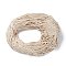Macrame Cord, 3 Strands Twisted Macrame Cotton Cord, for Handmade Craft, Knitting, Wall Hanging Art, Gift Wrapping, Antique White, 4~4.5mm, 153 yard(140m)/bundle
