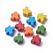 Wood Cabochons, Dyed, Mixed Color, 14x15x10mm