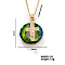 Vintage Sparkling Rhinestone Cross Virgin Pendant Necklaces, Brass Cable Chain Necklaces for Women, Golden, 15.75 inch(400mm)