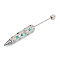 Polymer Clay Rhinestones Ball-Point Pen, Beadable Pen, with Iron Findings, for DIY Personalized Pen with Jewelry Beads, Star, Erinite, 145x15~16mm
