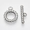 Tarnish Resistant 304 Stainless Steel Toggle Clasps, Stainless Steel Color, Ring: 19x15x3mm, Hole: 1.8mm, inner: 15mm, bar: 21.5x7x3mm, Hole: 1.8mm.