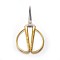 Stainless Steel Scissors, with Zinc Alloy Handle, Golden, 12.5x7.2x0.9cm