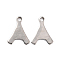 Tarnish Resistant 201 Stainless Steel Charms, Eiffel Tower, Stainless Steel Color, 11x8.5x0.8mm, Hole: 1.2mm