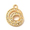 Brass Micro Pave Cubic Zirconia Pendants, Nickel Free, Real 18K Gold Plated, Letter G, 15x12x2mm, Hole: 1.6mm