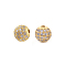 CZ Brass Micro Pave Grade AAA Clear Color Cubic Zirconia Round Beads, Cadmium Free & Nickel Free & Lead Free, Golden, 6mm, Hole: 1mm