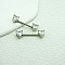 Heart Alloy Cubic Zirconia Nipple Barbell Rings, with 316 Surgical Stainless Steel Pins, Stainless Steel Color, Clear, 14x6mm, Pin: 1.6mm