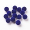 Flocky Acrylic Beads, Round, Blue, 14mm, Hole: 2mm