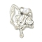 Alloy Resin Pendants, Platinum, Nuggets, 21.5x13.5x5mm
