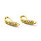 Brass Micro Pave Clear Cubic Zirconia Earring Hooks, Ear Wire, with Loops, Cadmium Free & Lead Free, Real 18K Gold Plated, 17.5x4mm, Hole: 1mm, 18 Gauge, Pin: 1mm