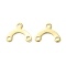 Brass Chandelier Components Links, Cadmium Free & Lead Free, Arch Shape, Real 24K Gold Plated, 6x8x0.5mm, Hole: 1mm