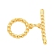 Brass Toggle Clasps, Cadmium Free & Nickel Free & Lead Free, Ring, Real 18K Gold Plated, Ring: 13x11x1.5mm, Hole: 1.2mm, Bar: 19x4x1.5mm, Hole: 1.2mm
