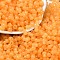 Transparent Colours Glass Seed Beads, Mushroom, Dark Orange, 5.5x4.5mm, Hole: 1mm, 4150pcs/pound