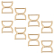 8Pcs Alloy Buckle Clasps, For Webbing, Strapping Bags, Garment Accessories, Golden, 35x27x3.9mm, Inner Diameter: 12.7x25mm