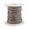 304 Stainless Steel Cuban Link Chains, Chunky Curb Chains, Twisted Chains, Unwelded, Faceted, with Spool, Stainless Steel Color, 5.5x3.8x1mm, about 16.40 Feet(5m)/Roll