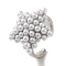 Rack Plating Brass Micro Pave Pearl Rings, Lead Free & Cadmium Free, Long-Lasting Plated, Star, Adjustable