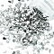 Electroplate Glass Beads, For Nail Art Decoration Accessories, No Hole/Undrilled, Chips, Silver, 2~5x1~5x0.5mm, about 2g/box