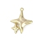 Brass Pendants, Cadmium Free & Nickel Free & Lead Free, Star Charms, Real 18K Gold Plated, 23x19x4mm, Hole: 1.5mm