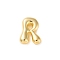 Brass Pendants, Cadmium Free & Nickel Free & Lead Free, Real 18K Gold Plated, Letter R, 23x18x6.5mm, Hole: 3x2.5mm