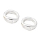 Brass Ring Charm Connectors, Bracelet Necklace End Loop Wire Protector, Cadmium Free & Nickel Free & Lead Free, 925 Sterling Silver Plated, 5x1mm, Hole: 0.7mm