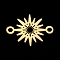 201 Stainless Steel Links/Connectors, Laser Cut, Star, Golden, 15x20.5x1mm, Hole: 1.8mm