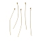 Brass Ball Head Pins, Lead Free & Cadmium Free, Real 24K Gold Plated, 45x0.6mm, Head: 2mm