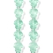 Transparent Glass Enamel Beads Strands, Hand Drawn Beads, Turtle, Aquamarine, 18x14x8.5mm, Hole: 1.2mm, about 22pcs/strand, 14.76~14.96''(37.5~38cm)