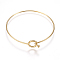 Ion Plating(IP) 304 Stainless Steel Bangle Making, Golden, 2-3/8 inch(60mm), 1.5mm