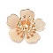 Rack Plating Brass Rhinestone Settings, Long-Lasting Plated, Cadmium Free & Nickel Free & Lead Free, Flower, Light Gold, Fit for 2.5mm Rhinestone, 36x36x7.5mm