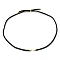 Nylon Cords Necklace Making, with Golden Brass Findings, Long-Lasting Plated, Black, 22~22.8 inch(56~58cm), Hole: 1.7mm