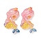 Resin Cabochons, with Paillette, Mermaid, Gold, 32.5x22x7mm