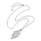 201 Crystal Stone Cage Pendant Necklaces, with Brass Slider, 304 Stainless Steel Cable Chain Necklaces, Stainless Steel Color, 25.98 inch(66cm), Pendant: 34.5x34mm