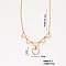Stylish Stainless Steel & Plastic Heart Pendant Necklaces, with Cable Chain for Women Girl, White, 15.75 inch(40cm)