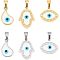 UNICRAFTALE 6Pcs 3 Style Evil Eye Pendant 304 Stainless Steel Pendants with Enamel Teardrop Charms Hamsa Hand with Evil Eye Pendant Enamel Charms for Jewlery Making Hole 4.5~5x2.5~3mm