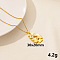 Stainless Steel Oval Pendant Necklaces, Cable Chain Necklaces, Real 18K Gold Plated