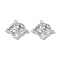 Brass Pendant, with Clear Cubic Zirconia, Cadmium Free & Nickel Free & Lead Free, Real Platinum Plated, 15.5x17.5x4.5mm, Hole: 1.4mm