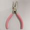 45 Carbon Steel Pilers, 3-step Wire Looping Forming Pliers, Ferronickel, Pink, 12.7x8.7x9.5cm