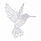 201 Stainless Steel Connector Charms, Bird Links, Stainless Steel Color, 72.5x62x0.3mm, Hole: 2.5mm